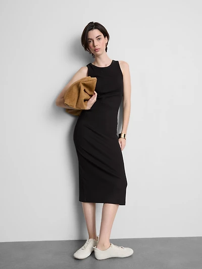 Ribbed Built-In-Bra Midi Dress
