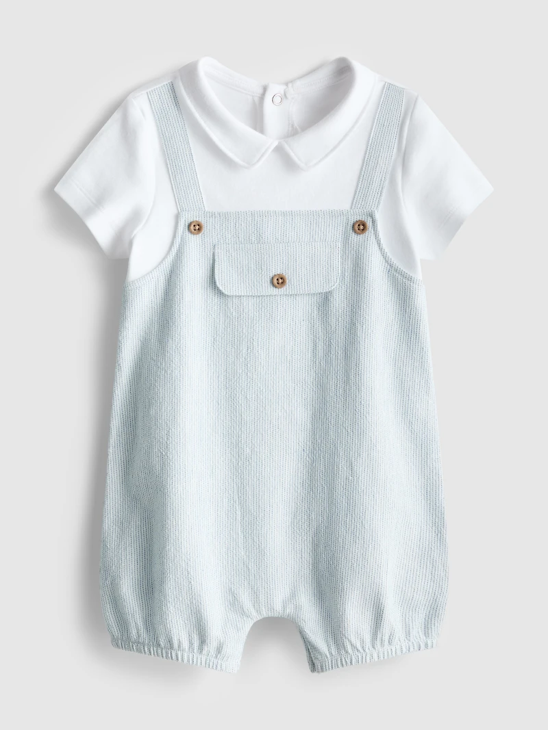 0-12mths | Romper Overall Set