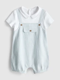 0-12mths | Romper Overall Set