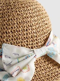 Scallop Trim Woven Hat