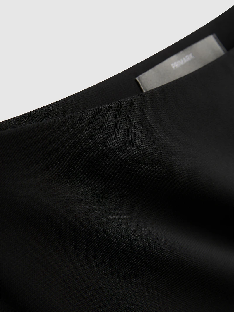 Asymmetric Jersey Midi Skirt