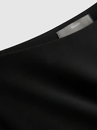 Asymmetric Jersey Midi Skirt