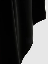 Asymmetric Jersey Midi Skirt