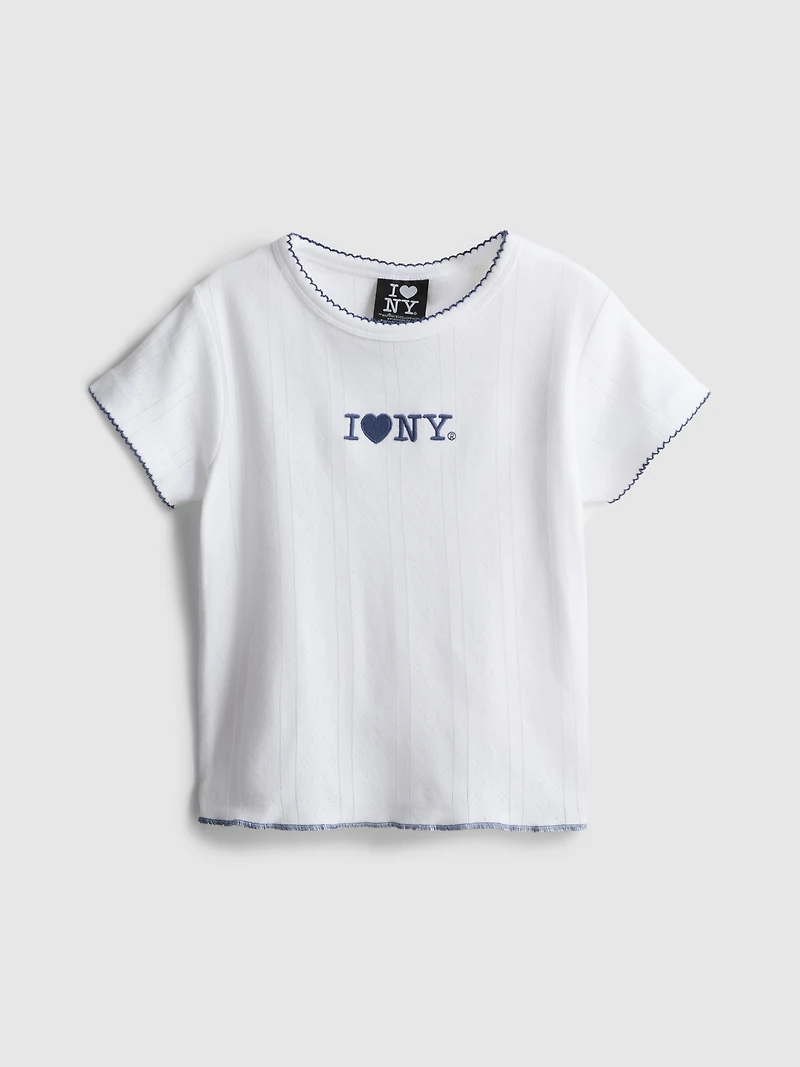7-15yrs | I Love New York Embroidered T-Shirt