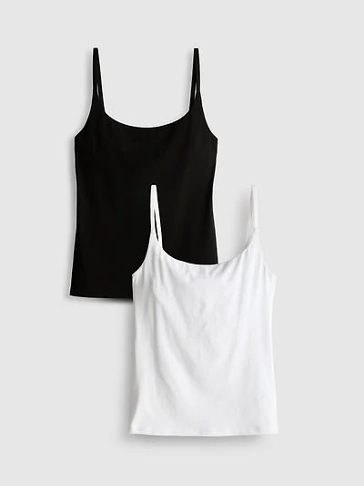 2pk Cotton-Rich Cami Tops