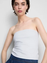 Cotton-Rich Bandeau Top