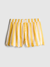Love To Lounge Striped Ruffle Pajama Shorts
