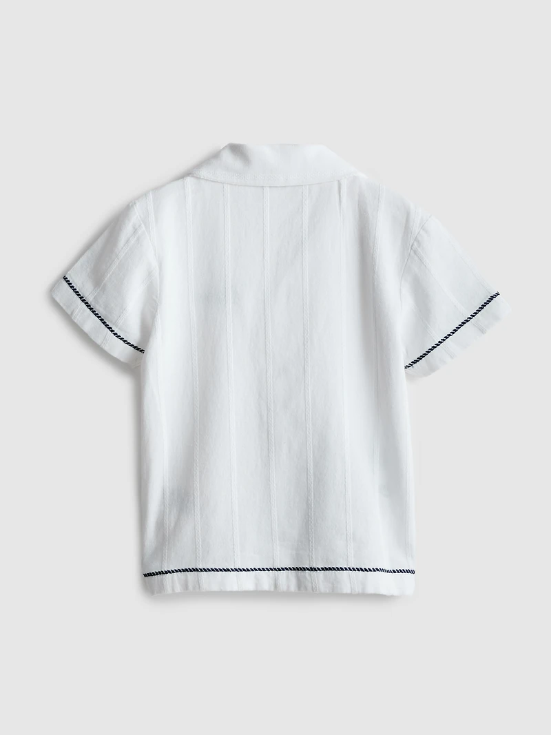 1.5-7yrs | Fish Embroidered Shirt