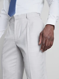 Regular Textured Suit Pants