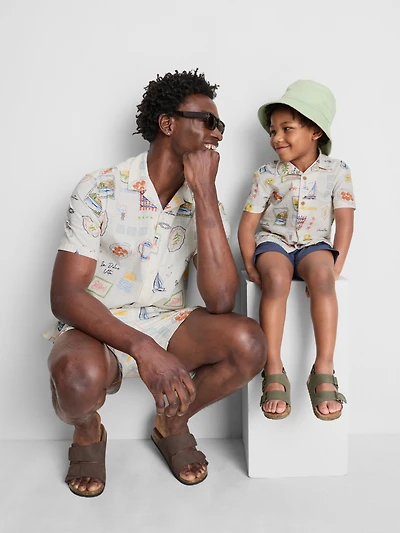 1.5-9yrs | Printed Shirt and Shorts Set