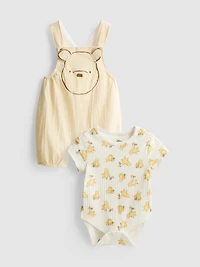0-18mths | Disney’s Winnie the Pooh Bodysuit and Overalls Newborn Set