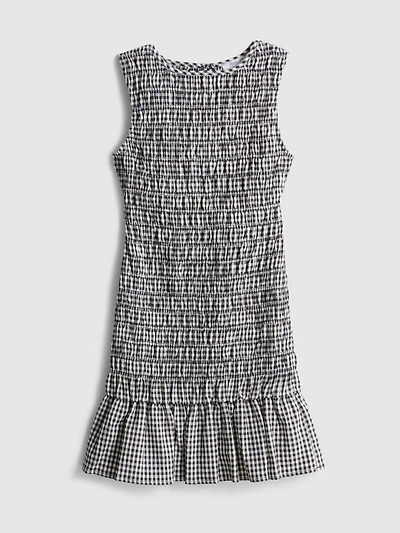 7-15yrs | Shirred Gingham Sleeveless Dress