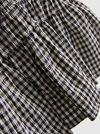 7-15yrs | Shirred Gingham Sleeveless Dress