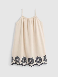 7-15yrs | Embroidered Cami Smock Dress