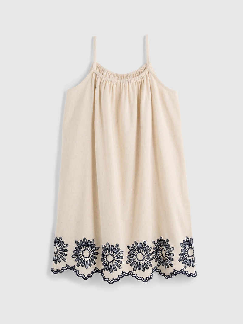 7-15yrs | Embroidered Cami Smock Dress