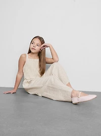 7-15yrs | Stripe Shirred Jumpsuit