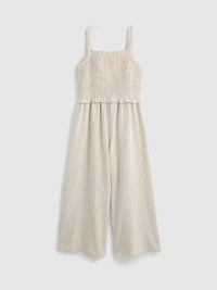 7-15yrs | Stripe Shirred Jumpsuit