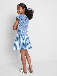 7-15yrs | Stripe Shirred Skirt