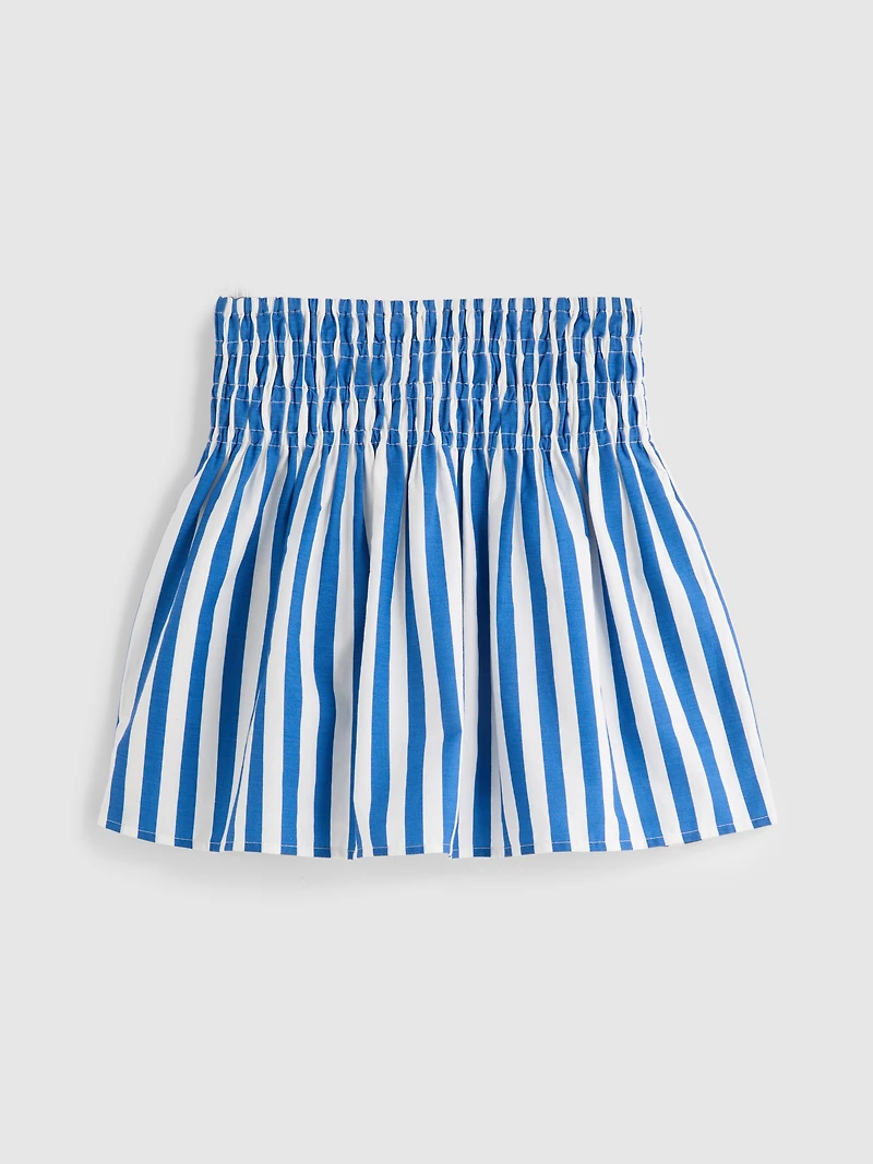 7-15yrs | Stripe Shirred Skirt