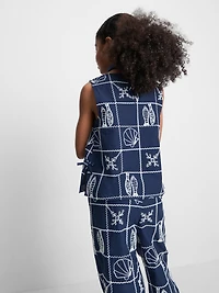 7-15yrs | Embroidered Sleeveless Blouse