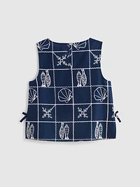 7-15yrs | Embroidered Sleeveless Blouse