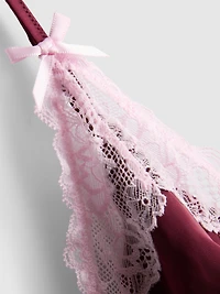 Lace-Trim Contrast Bralette
