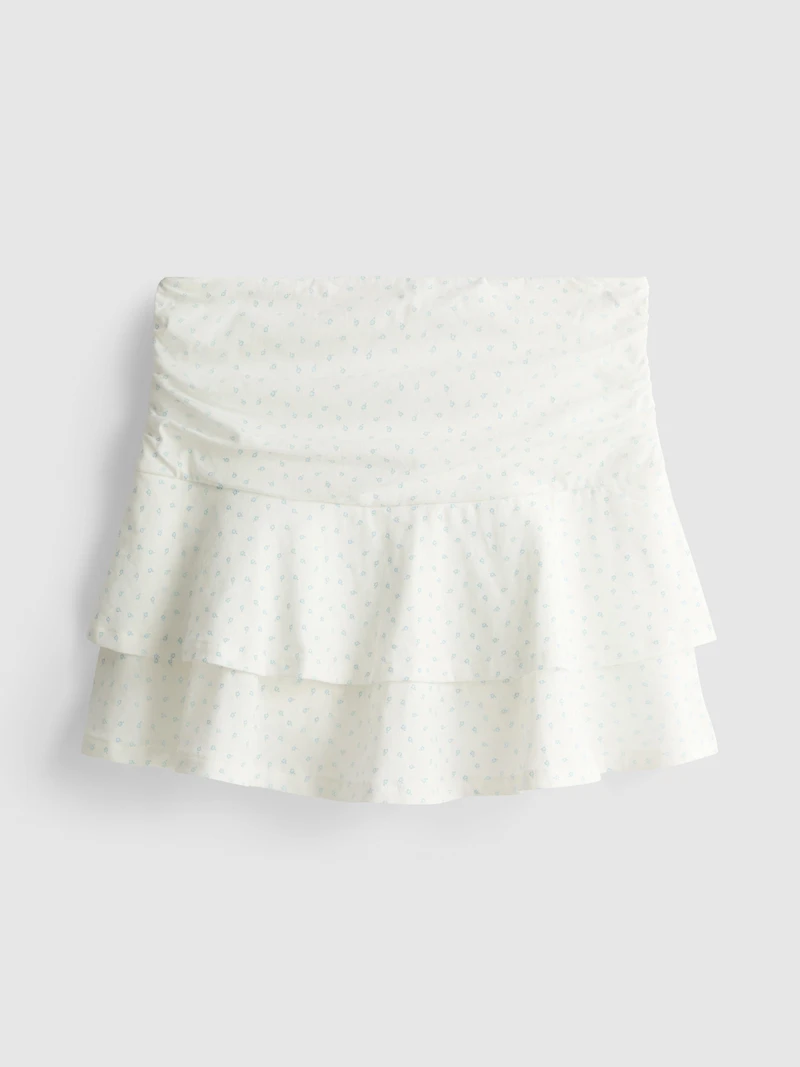 Ruched-Waist Mini Rara Skirt