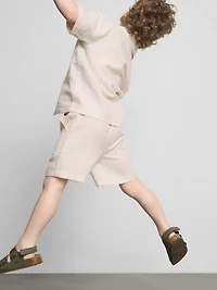 1.5-9yrs | Embroidered Shirt and Shorts Set
