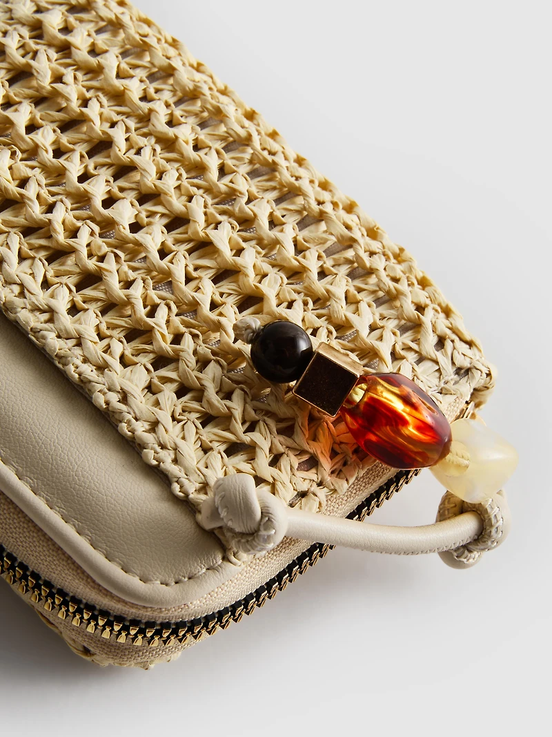 Woven Zip-Up Purse