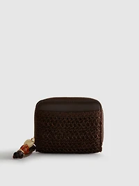 Woven Zip-Up Purse
