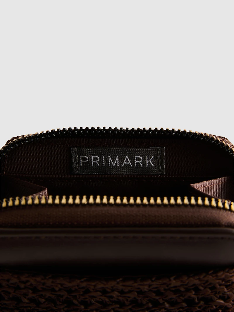 Woven Zip-Up Purse