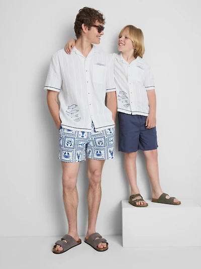 7-15yrs | Fish Embroidered Shirt