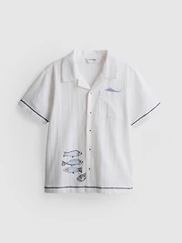 7-15yrs | Fish Embroidered Shirt