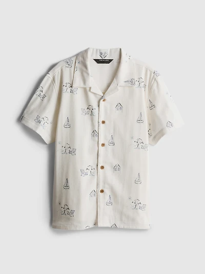 7-15yrs | Printed Textured Shirt