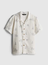 7-15yrs | Printed Textured Shirt