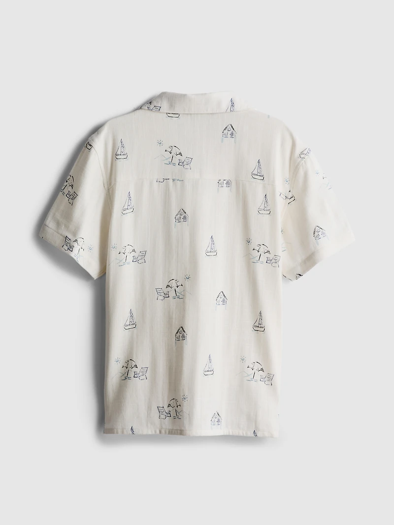 7-15yrs | Printed Textured Shirt
