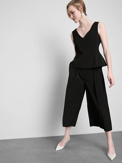Lila Pleated Culotte Pants