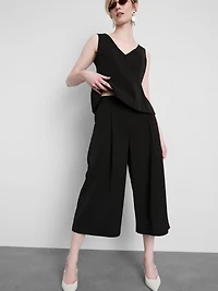 Lila Pleated Culotte Pants