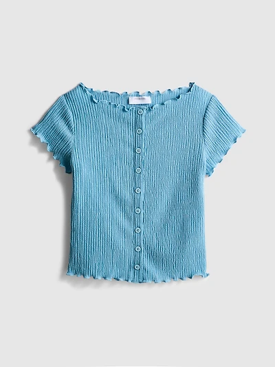 7-15yrs | Crinkle Textured Blouse