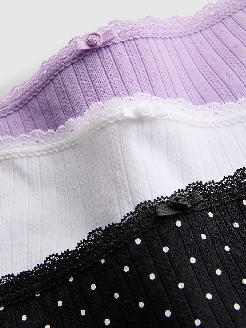 3pk Seamless Mini Boyshorts