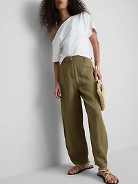 Paula Echevarría Textured Barrel-Leg Pants