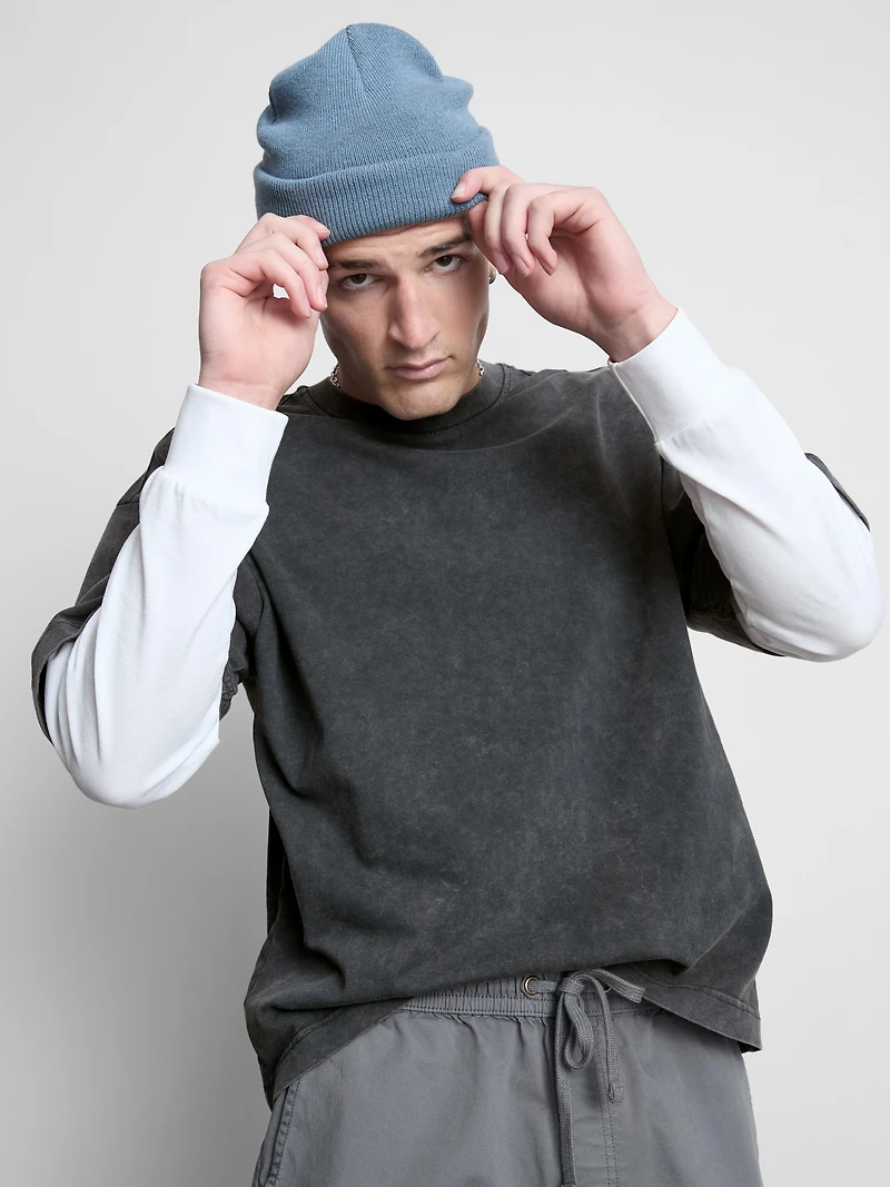 Long Sleeve Washed T-Shirt