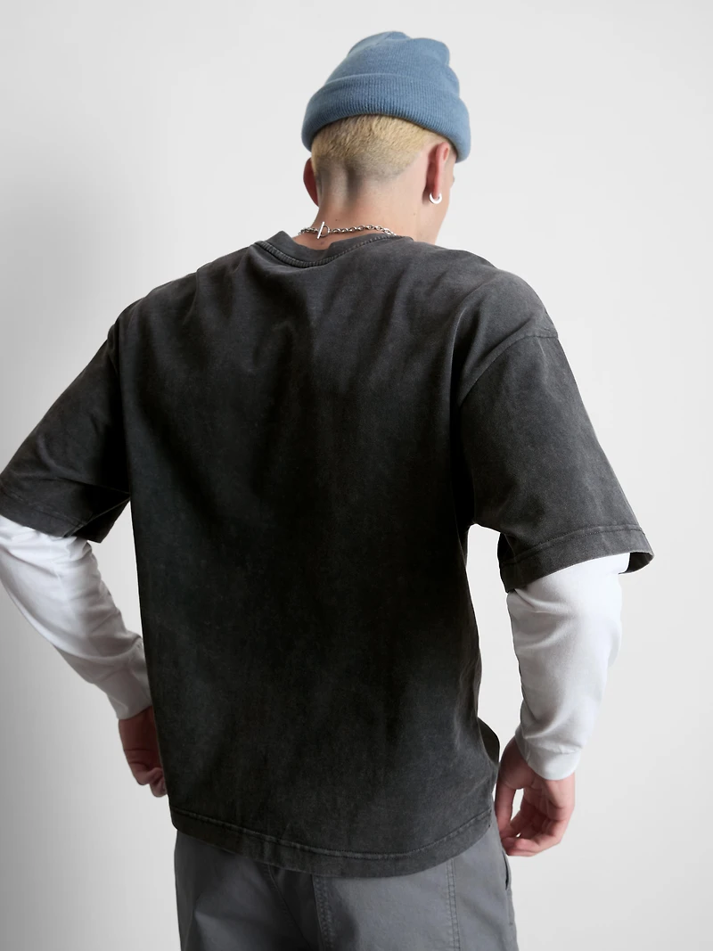 Long Sleeve Washed T-Shirt