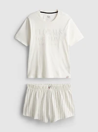 The Devil Wears Prada Cotton Embossed Shorty Pajamas