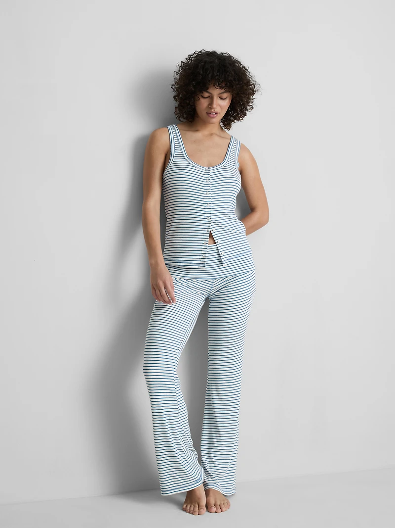 Love To Lounge Ribbed Striped Pajama Cami