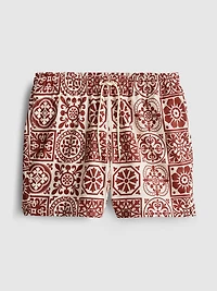 Tile-Print Swim Shorts