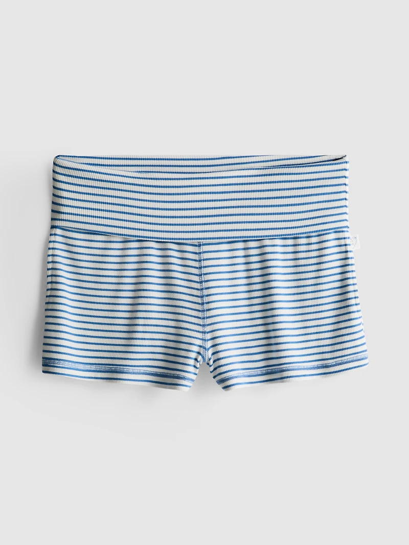 Love To Lounge Ribbed Striped Pajama Shorts