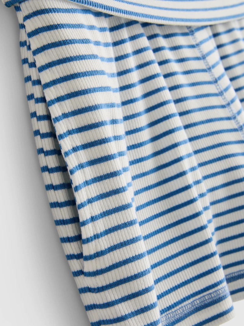Love To Lounge Ribbed Striped Pajama Shorts