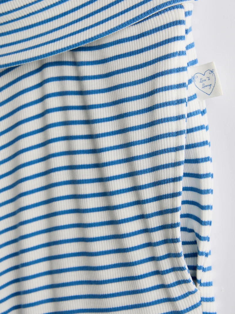 Love To Lounge Ribbed Striped Pajama Bottoms