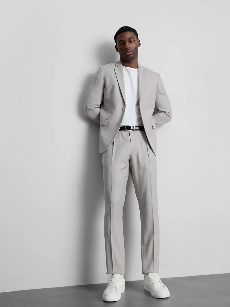 Slim Fit Dobby Texture Suit Pants